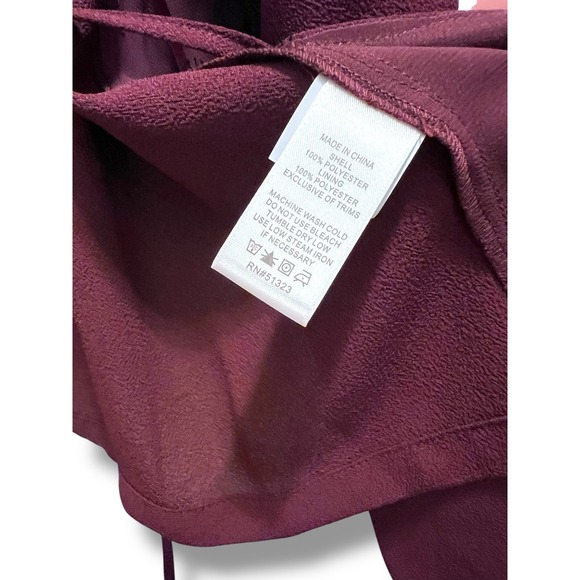 NWT Vintage 1.STATE Wraparound Cami Plum‎ Black Lace Trim XXS - Picture 7 of 8